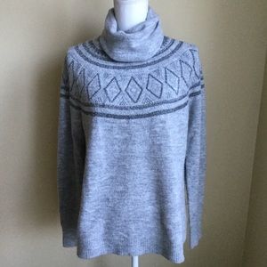 Gray and silver turtleneck sweater size medium